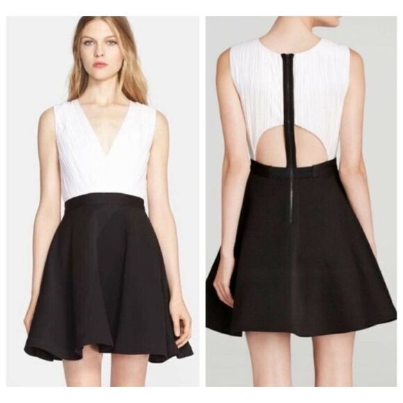 Alice + Olivia Tobin Fit Flare Dress sz 4 - Picture 1 of 7